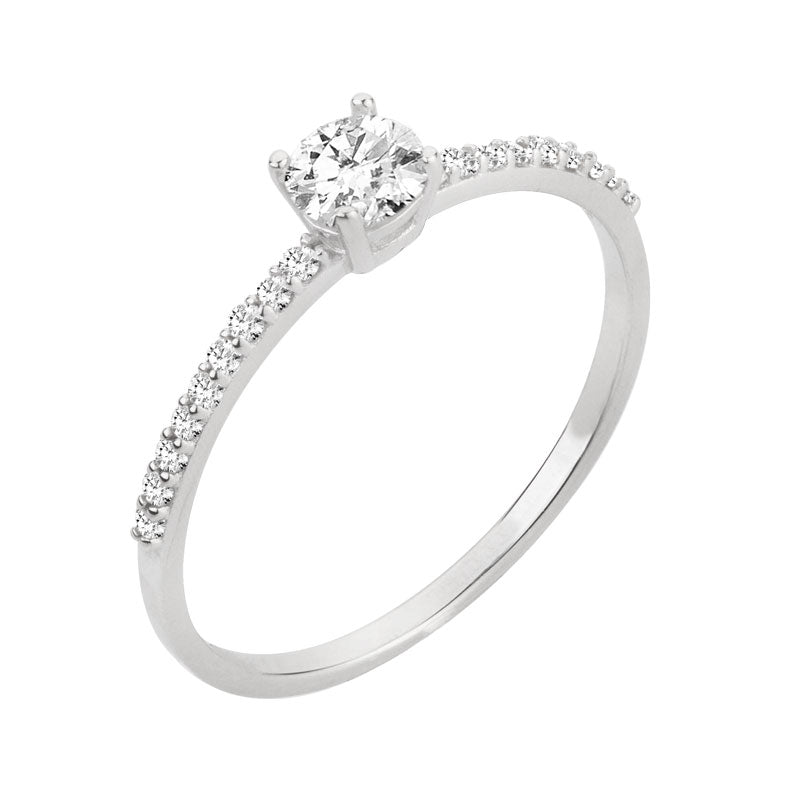 Anel Solitário Tivoli Diamantes Ouro 18K