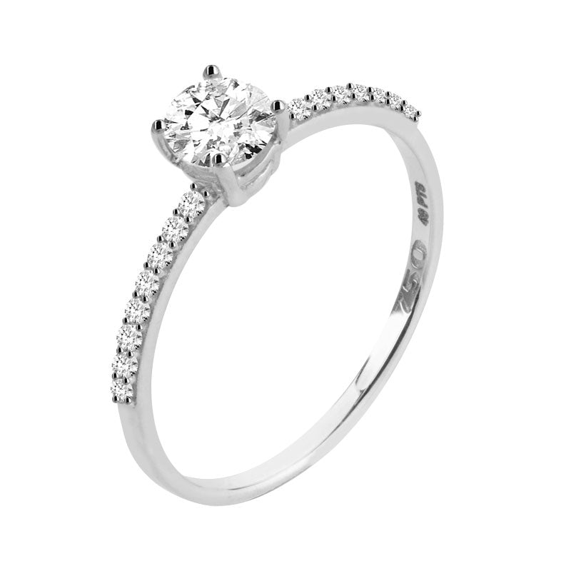 Anel Solitário Tivoli Diamantes Ouro 18K