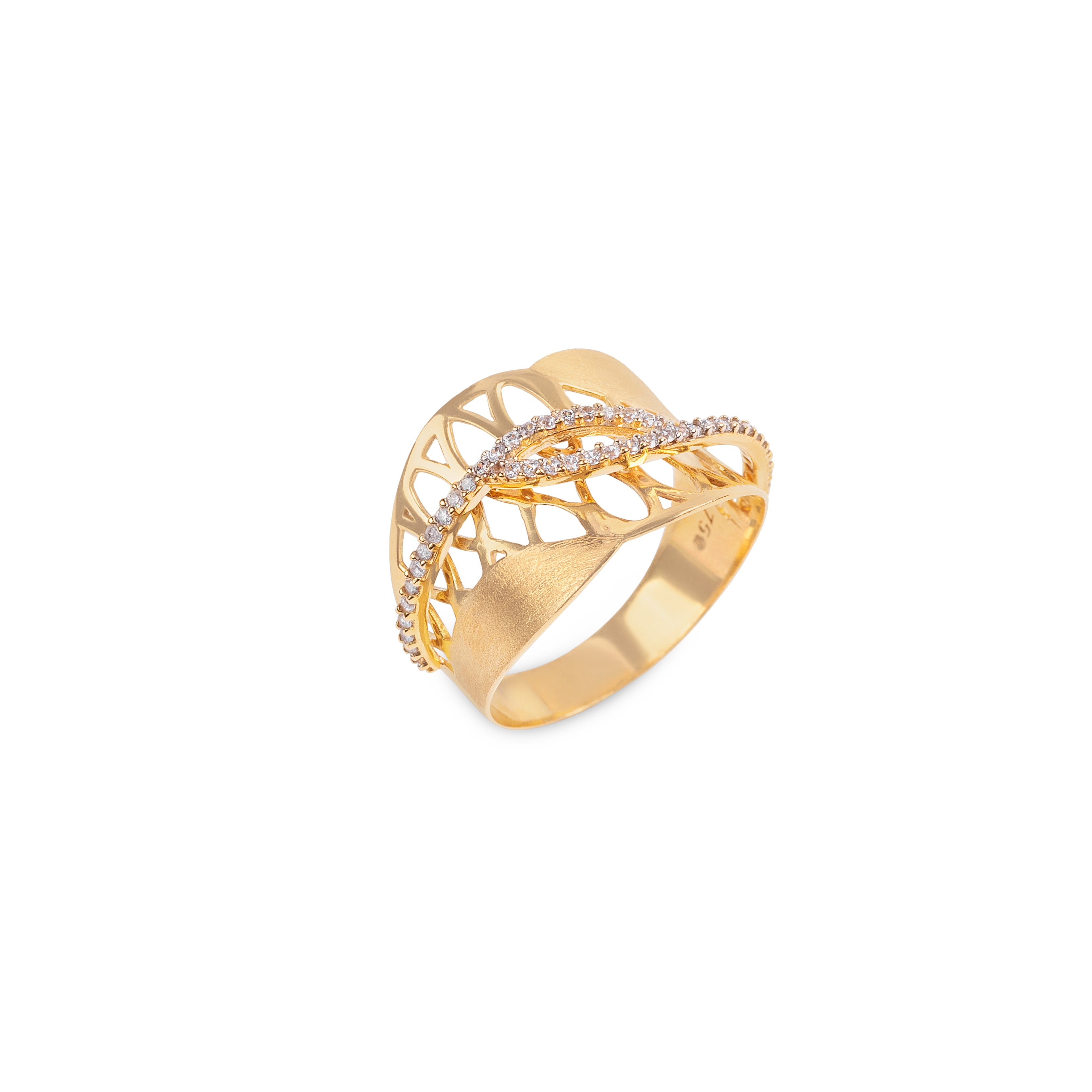 Anel DNA ouro 18k