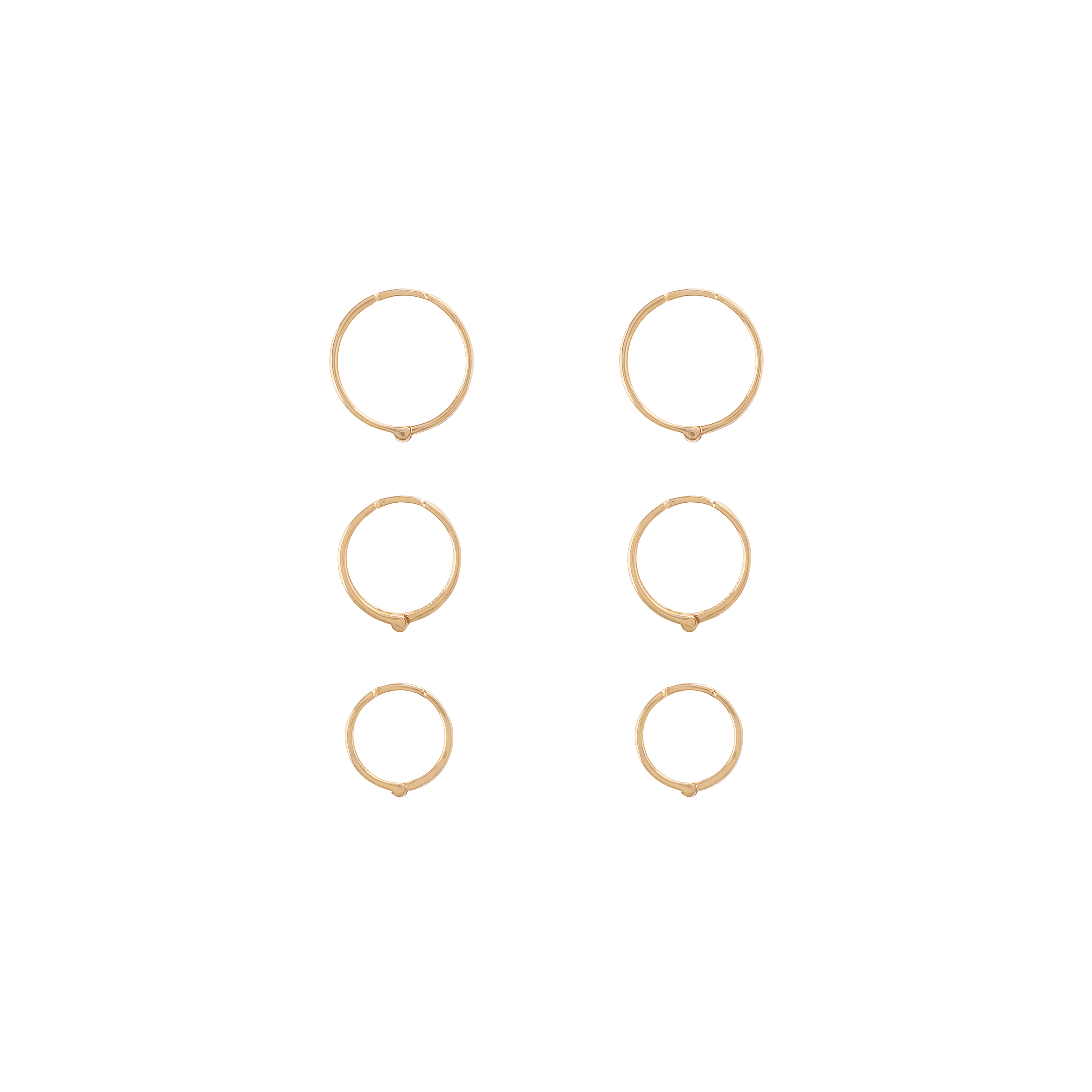 Brinco Argolinha Orbe ouro 18k