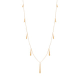 Gargantilha Longa Gotas ouro 18k