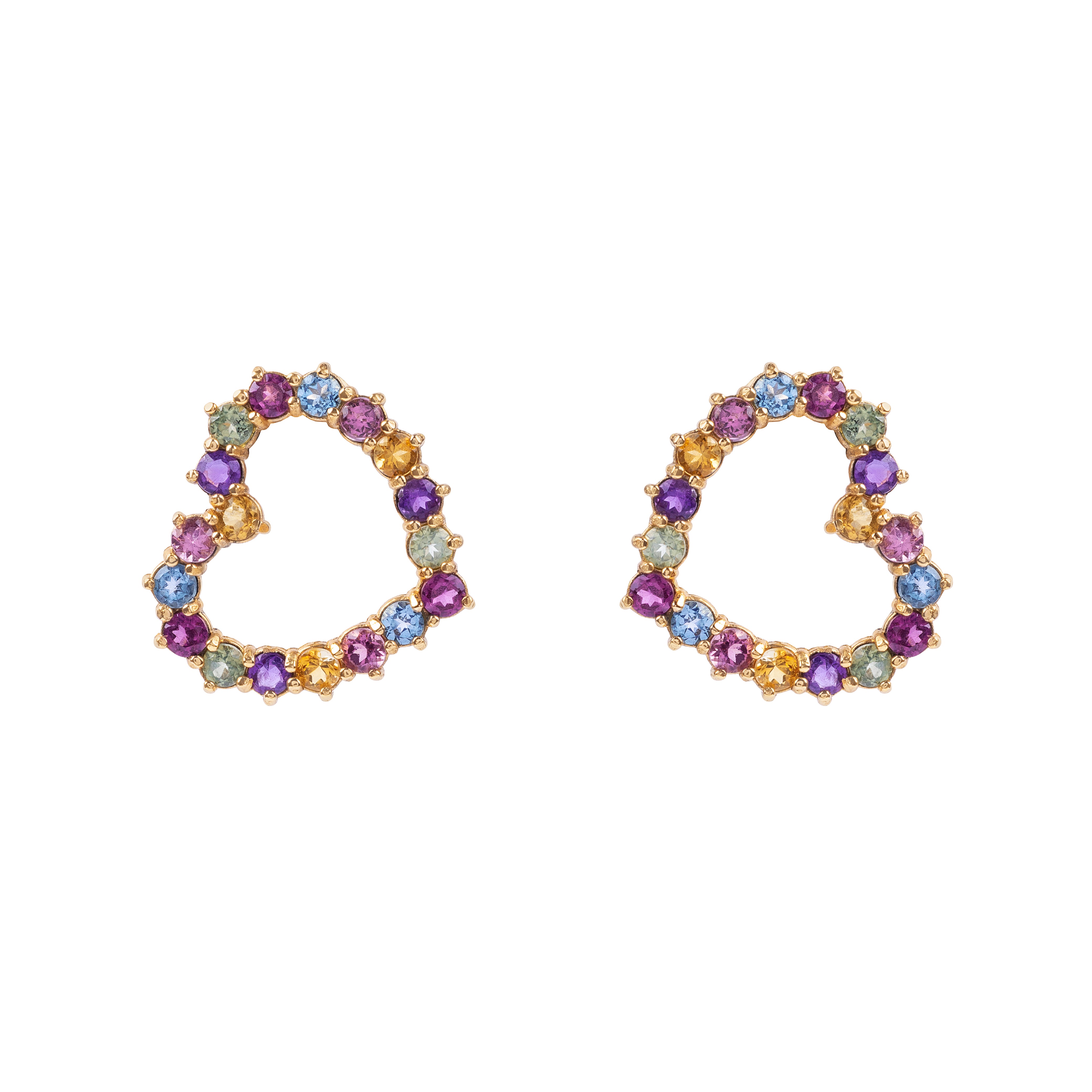 Brinco Coração Raibow