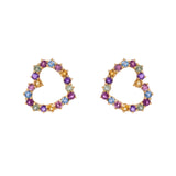 Brinco Coração Raibow