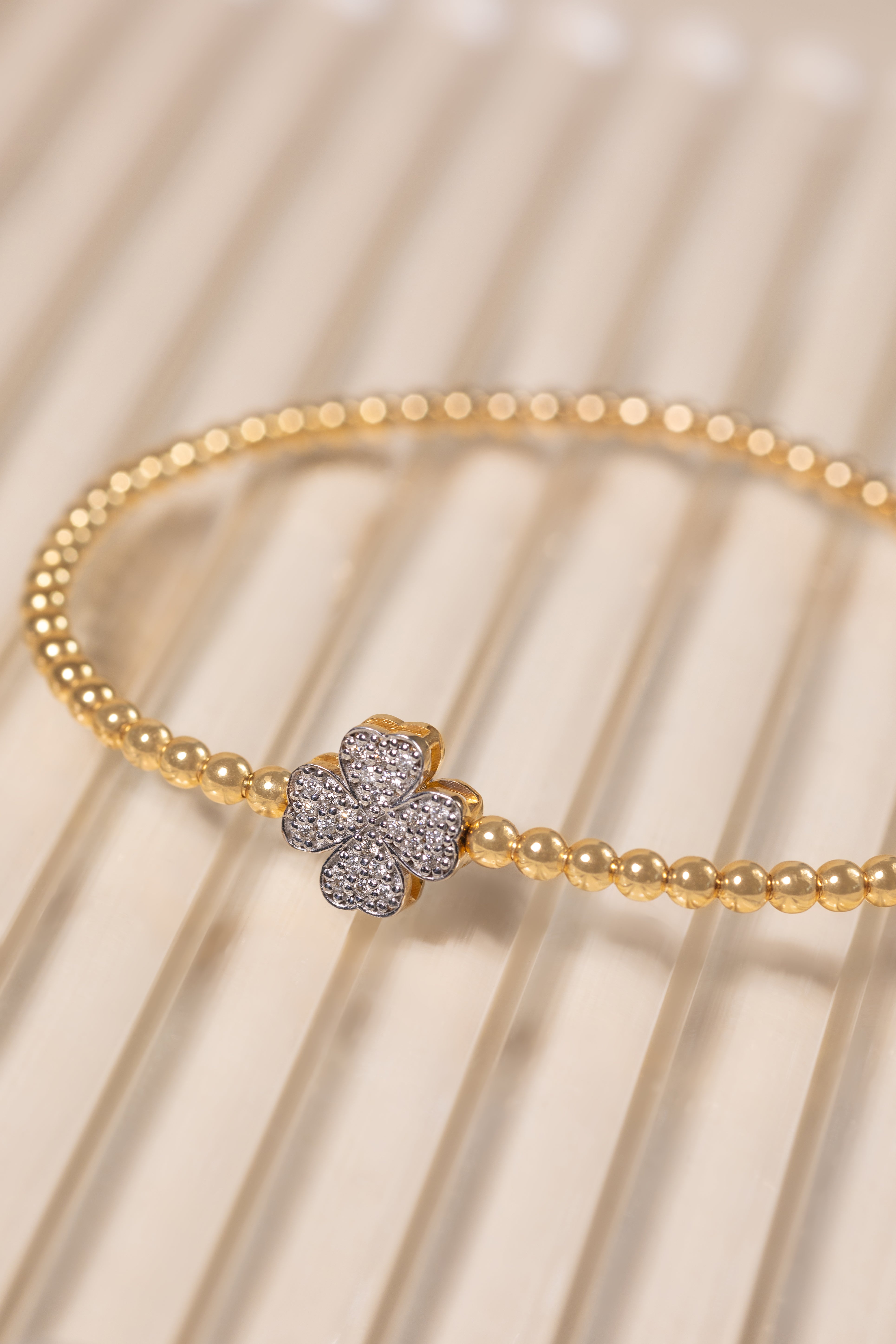 Pulseira Sitges Trevo ouro 18k