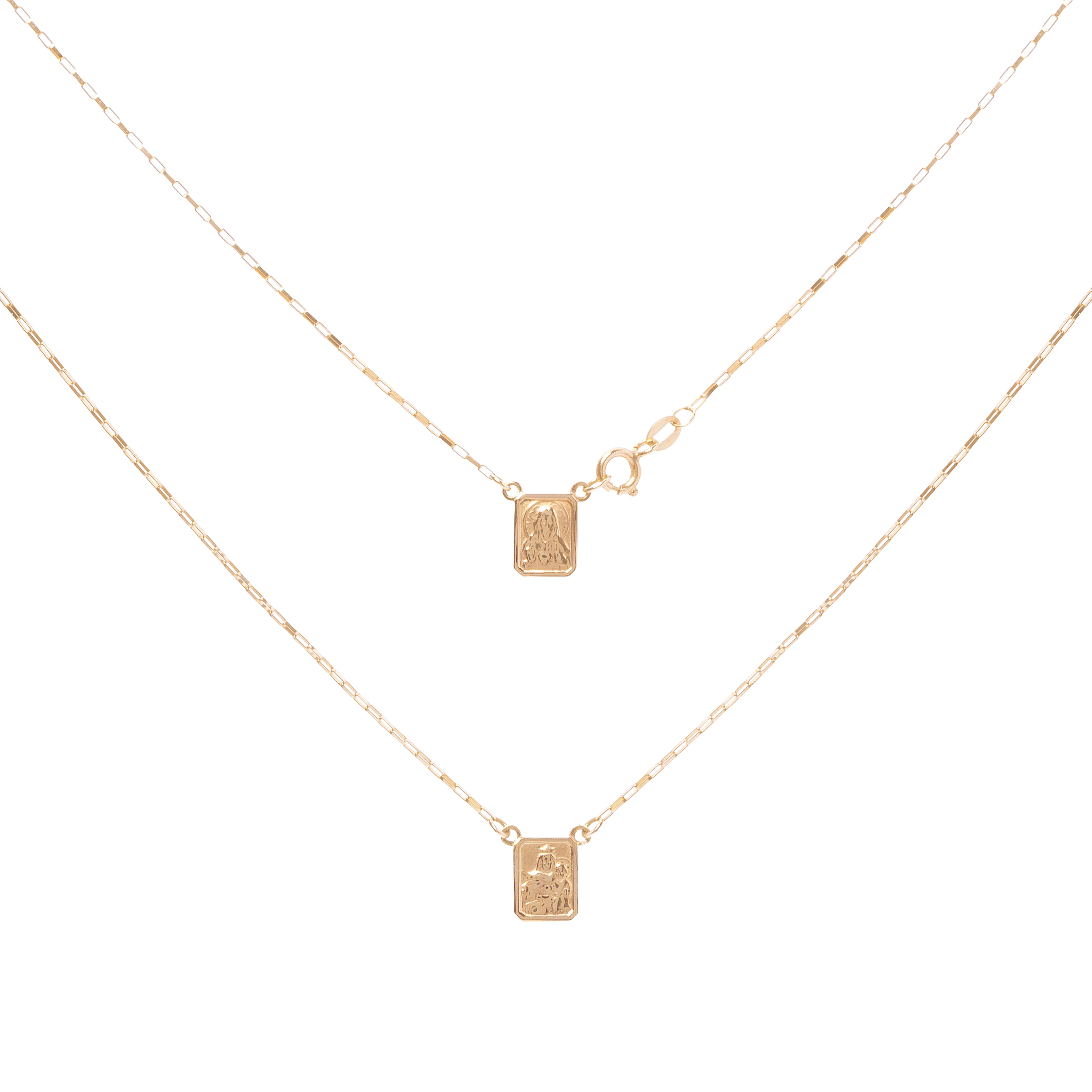 Escapulário com fecho ouro 18k