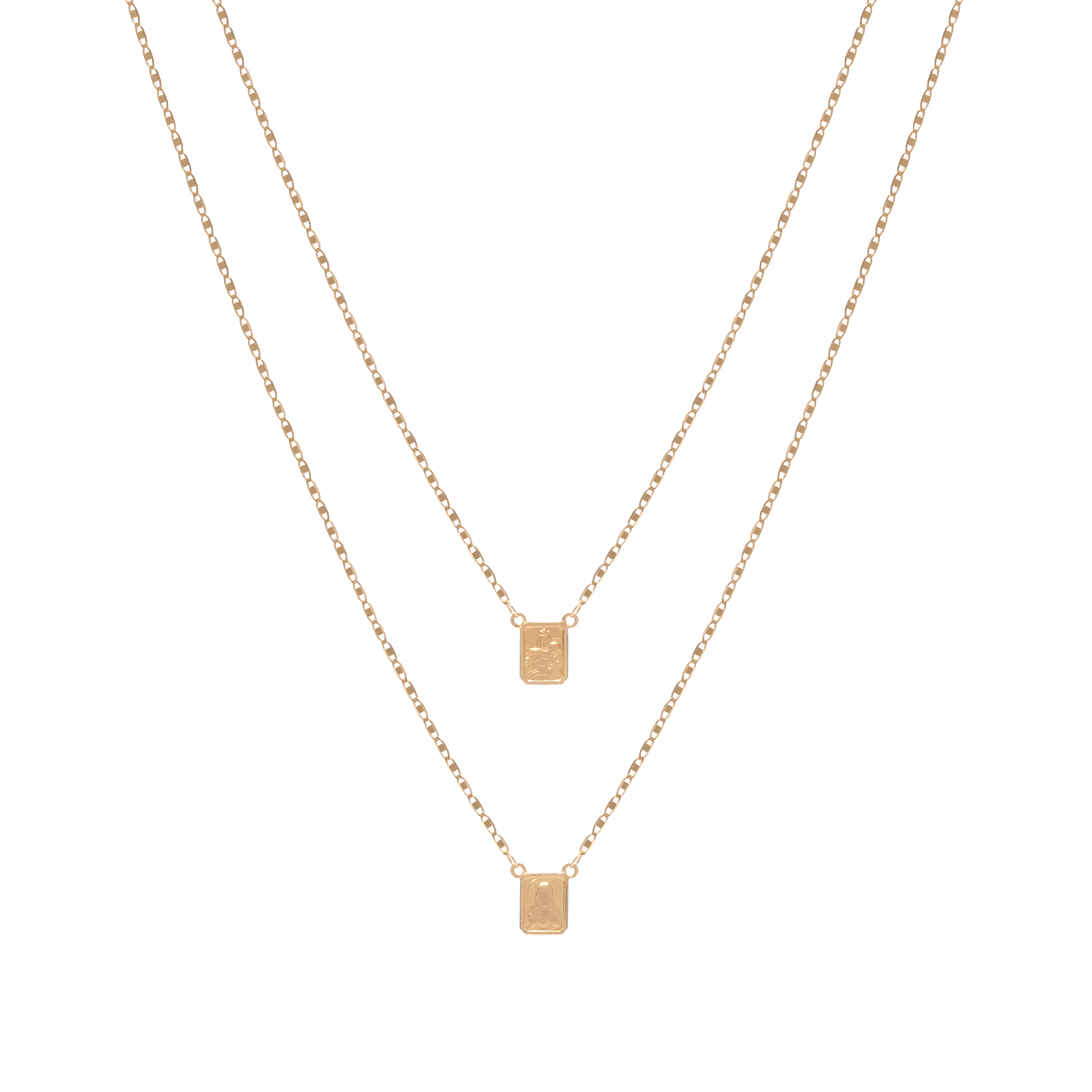 Escapulário ouro amarelo 18k Piastrine