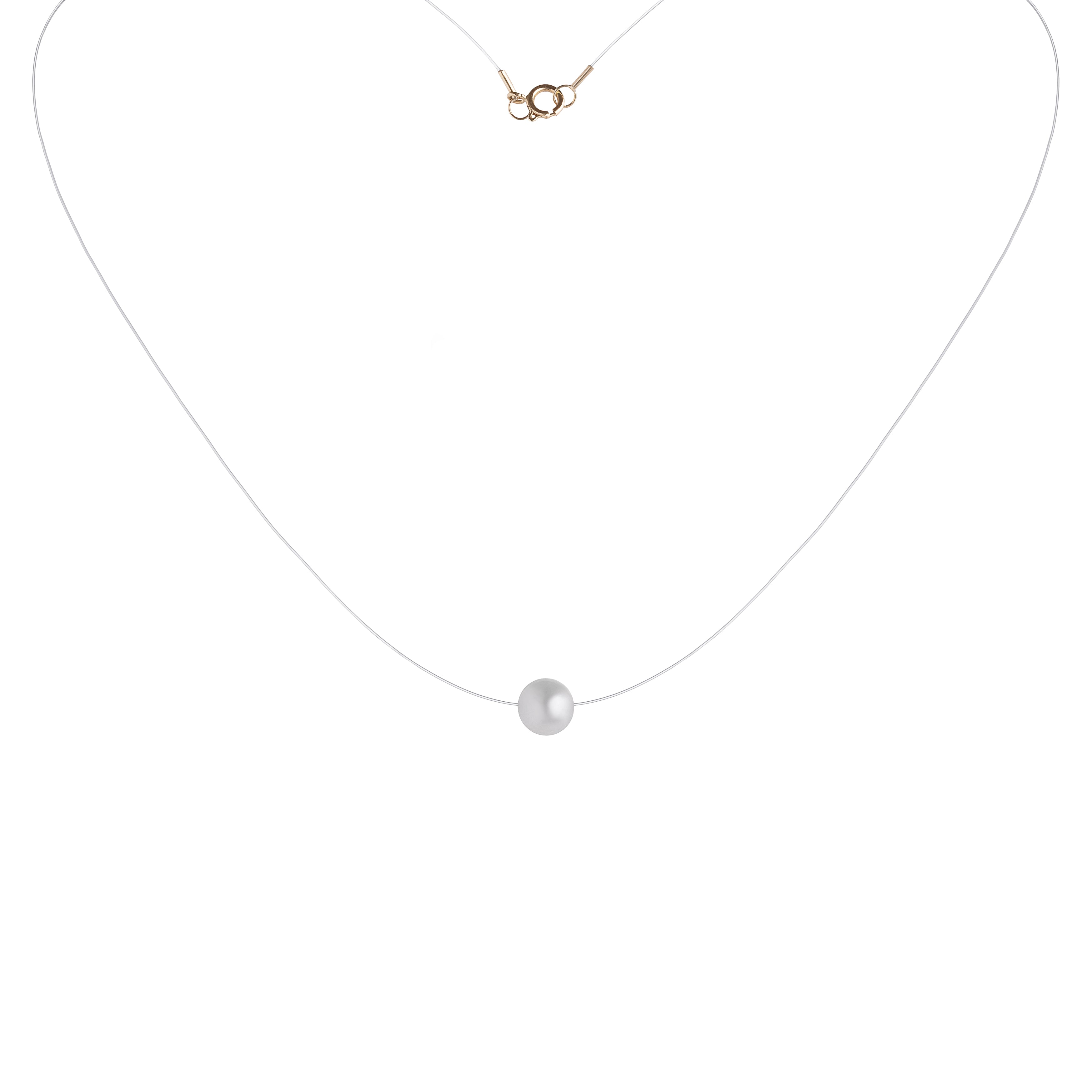 Colar Luciana Sagioro de Náilon com Perola em ouro TIVOLI 18k