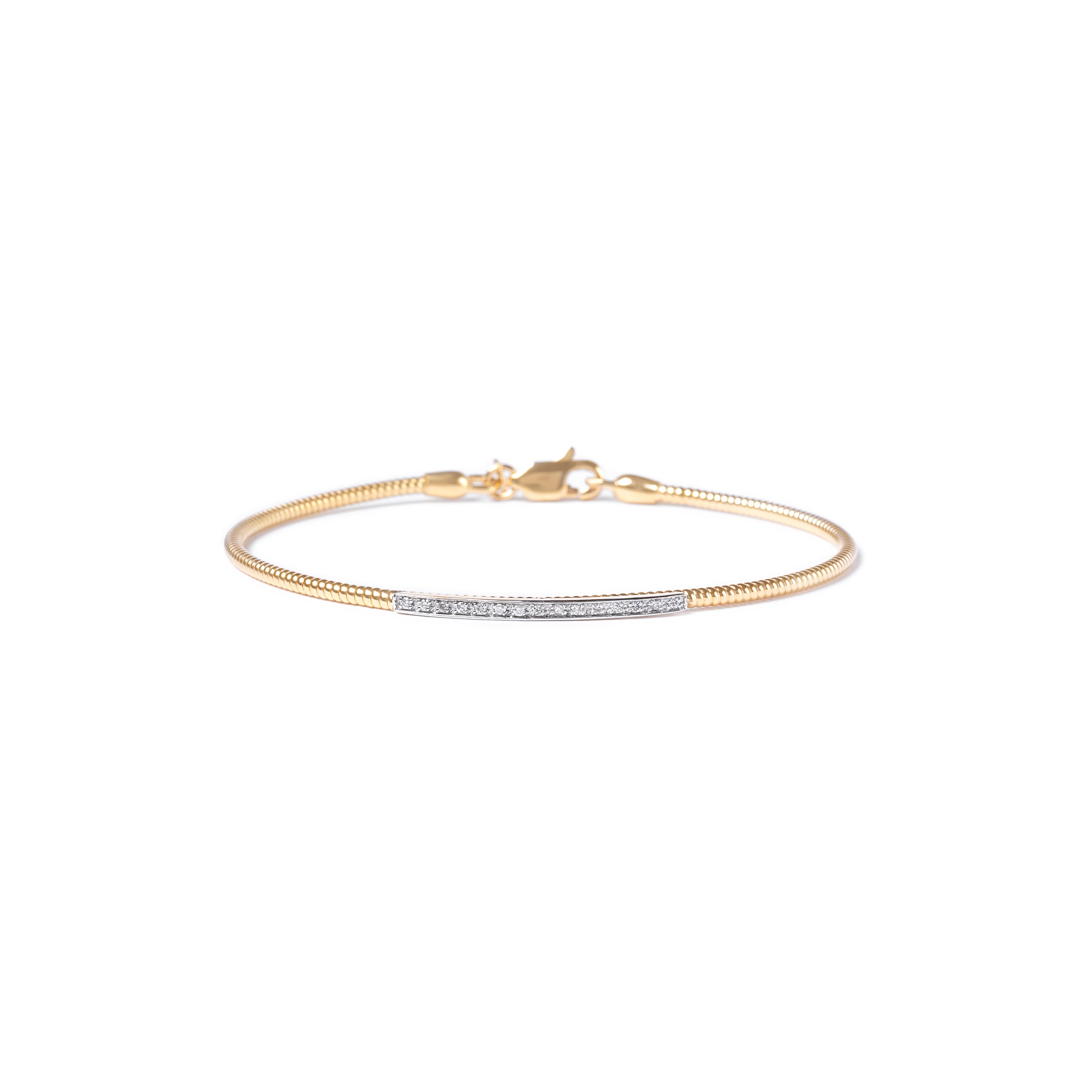 Pulseira Bracelete Maleável Fio Brilhante ouro 18k